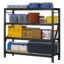 Muscle Rack Black 77"L x 24"W x 72"H 4-Shelves Welded Steel Storage Rack