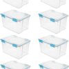 Sterilite 54 Qt. Gasket Box Plastic, Blue Aquarium
